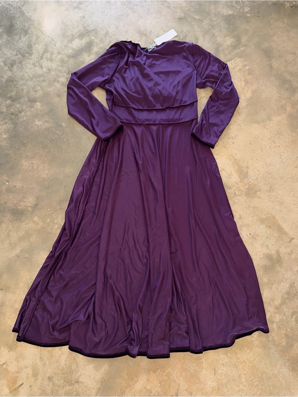 Urban CoCo XL Purple Velvet Maxi Dress Long Sleeve Wrap Holiday Formal NWT Glam - Picture 12 of 12